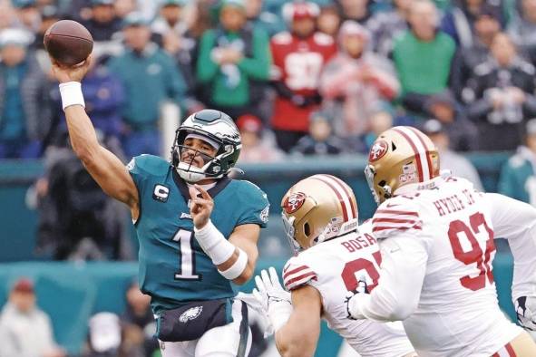 Jalen Hurts #1 (c) de los Philadelphia Eagles. Jalen Hurts #1 (c) de los Philadelphia Eagles.