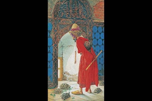 Pintura del entrenador de tortugas de Osman Hamdi Bey Pintura del entrenador de tortugas de Osman Hamdi Bey