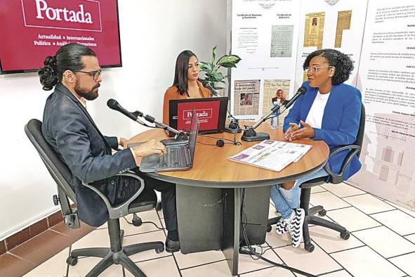 Walkiria Chandler en el programa 'Portada' Walkiria Chandler en el programa 'Portada'