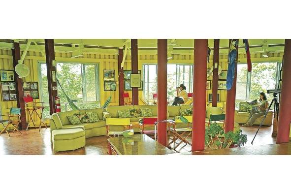 Desde el salón y el comedor a nivel del dosel es posible observar la vida salvaje a través de los ventanales. Desde el salón y el comedor a nivel del dosel es posible observar la vida salvaje a través de los ventanales.