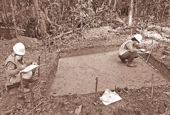 Registro de la excavación arqueológica. Registro de la excavación arqueológica.