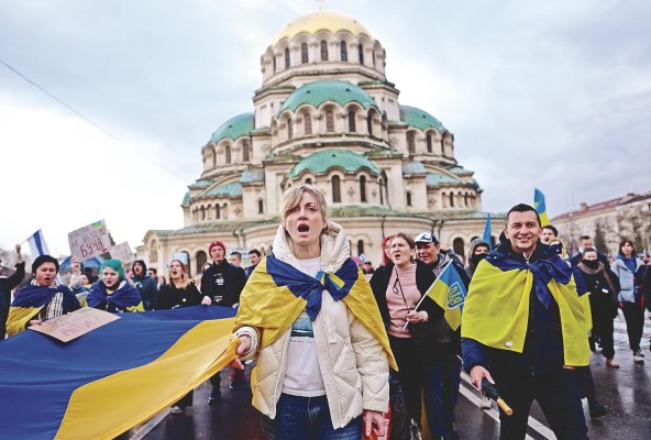 Para la resistencia ucraniana el próximo mes será el más decisivo del conflicto. En la imagen: protestas en Bulgaria contra la invasión a Ucrania. Para la resistencia ucraniana el próximo mes será el más decisivo del conflicto. En la imagen: protestas en Bulgaria contra la invasión a Ucrania.