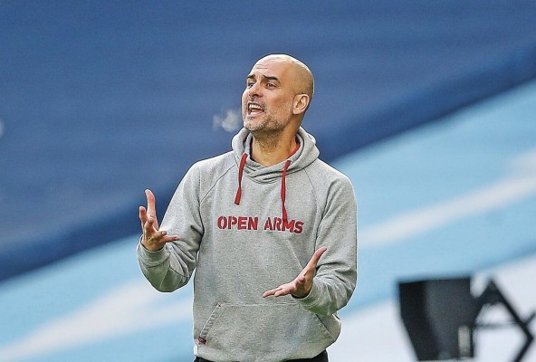 Pep Guardiola, entrenador del Manchester City. Pep Guardiola, entrenador del Manchester City.
