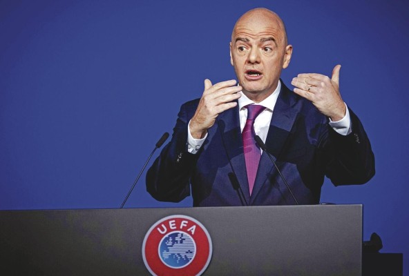 El presidente del órgano rector del fútbol mundial, Gianni Infantino El presidente del órgano rector del fútbol mundial, Gianni Infantino