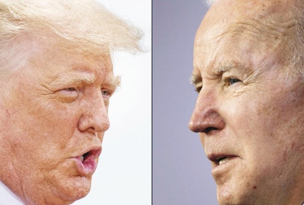 Donald Trump (i.) y Joe Biden (d.) buscarían un segundo mandato. Donald Trump (i.) y Joe Biden (d.) buscarían un segundo mandato.
