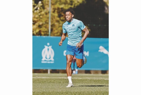Michael Murillo durante un entreno con el Olympique de Marsella. Michael Murillo durante un entreno con el Olympique de Marsella.