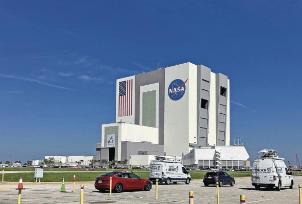 Edificio de la NASA en Cabo Cañaveral, en Florida Edificio de la NASA en Cabo Cañaveral, en Florida