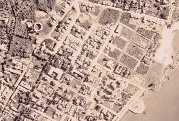 En la imagen de 1937 se ubica el anillo circular que corresponde a la arena de toros en Perry's Hill, ciudad de Panamá. En la imagen de 1937 se ubica el anillo circular que corresponde a la arena de toros en Perry's Hill, ciudad de Panamá.