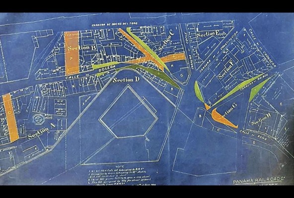 Plano de parcelación de La Explanada y el foso. Panamá Railroad Company, 1899 Plano de parcelación de La Explanada y el foso. Panamá Railroad Company, 1899