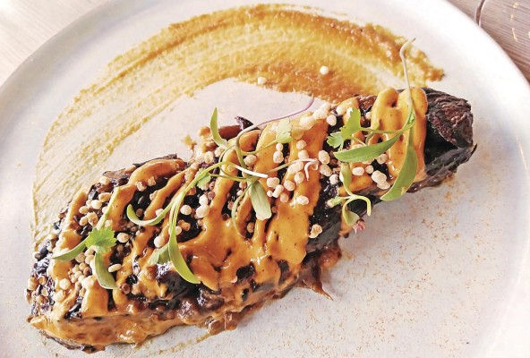 Berenjena rostizada con miel y miso Berenjena rostizada con miel y miso