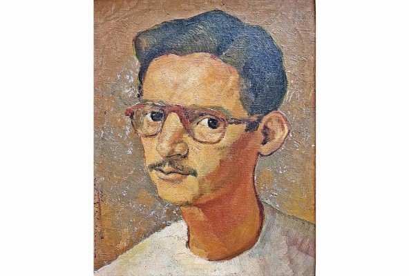 Retrato de Guillermo Trujillo 1952 de Arcadio Blanco, compañero de Guillermo cuando hacían sus estudios en la Real Academia de San Fernando de Madrid. Retrato de Guillermo Trujillo 1952 de Arcadio Blanco, compañero de Guillermo cuando hacían sus estudios en la Real Academia de San Fernando de Madrid.