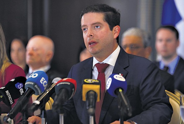 El ministro de Comercio e Industrias (Mici). Federico Alfaro Boyd, durante la conferencia de prensa. El ministro de Comercio e Industrias (Mici). Federico Alfaro Boyd, durante la conferencia de prensa.