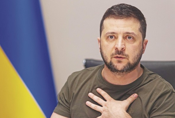 El presidente de Ucrania, Volodimir Zelenski El presidente de Ucrania, Volodimir Zelenski