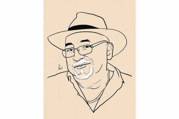 Caricatura en homenaje a Peña Morán. Caricatura en homenaje a Peña Morán.