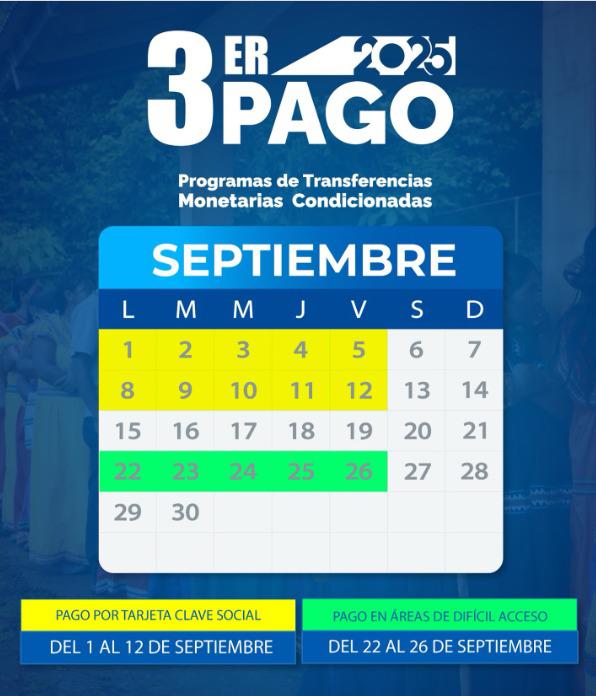 Programas 120 a los 65, Ángel Guardián y Red de Oportunidades tendrán su tercer pago en septiembre Programas 120 a los 65, Ángel Guardián y Red de Oportunidades tendrán su tercer pago en septiembre