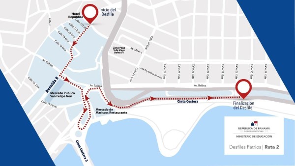 Ruta 1: saldrá de la Delta de Calle 50 y finaliza en la intersección con Vía Porras. Ruta 1: saldrá de la Delta de Calle 50 y finaliza en la intersección con Vía Porras.