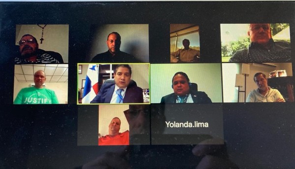 Vista de la reunión virtual celebrada ayer, con miras al retorno de la hípica en Panamá. Vista de la reunión virtual celebrada ayer, con miras al retorno de la hípica en Panamá.