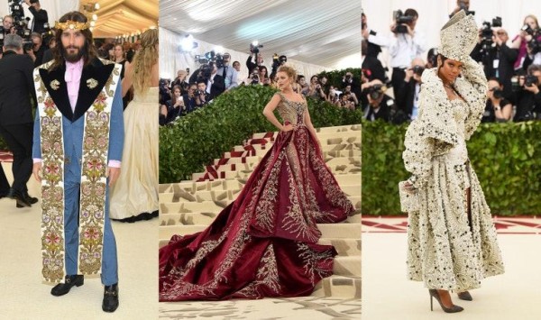 La Met Gala de 2018 bajo el tema 'Heavenly Bodies: Fashion and the Catholic Imagination'. La Met Gala de 2018 bajo el tema 'Heavenly Bodies: Fashion and the Catholic Imagination'.