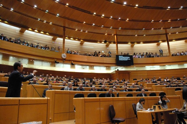 Imagen de archivo del plenario del Senado de España. Imagen de archivo del plenario del Senado de España.