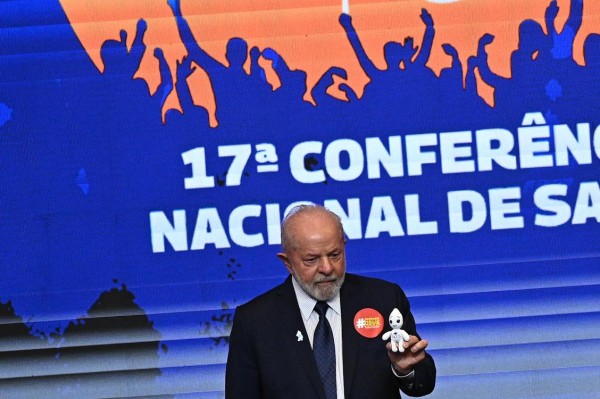 El presidente de Brasil, Luiz Inácio Lula da Silva, durante la 17ª Conferencia Nacional de Salud, en Brasília (Brasil). El presidente de Brasil, Luiz Inácio Lula da Silva, durante la 17ª Conferencia Nacional de Salud, en Brasília (Brasil).