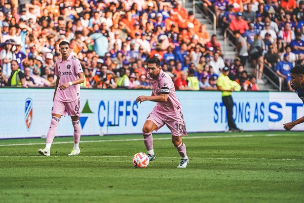 Lionel Messi durante un partido con el Inter Miami. Lionel Messi durante un partido con el Inter Miami.