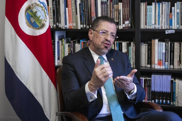 En la imagen de archivo del presidente de Costa Rica, Rodrigo Chaves Robles. En la imagen de archivo del presidente de Costa Rica, Rodrigo Chaves Robles.