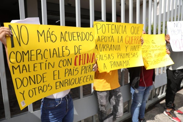 Protesta contra el TLC entre Panamá y China Protesta contra el TLC entre Panamá y China