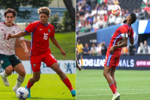 José Bernal (i.) y Aníbal Godoy (d.) durante sus respectivos partidos ante México. José Bernal (i.) y Aníbal Godoy (d.) durante sus respectivos partidos ante México.