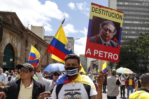 El respeto a la libertad de prensa fue otro de los pedidos de los contrarios al Gobierno de Petro. El respeto a la libertad de prensa fue otro de los pedidos de los contrarios al Gobierno de Petro.
