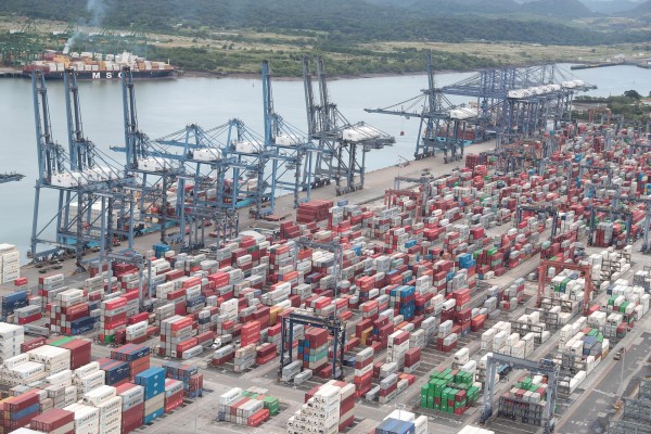 Vista del puerto de Balboa, situado en la República de Panamá. Vista del puerto de Balboa, situado en la República de Panamá.