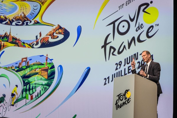 El director general del Tour de Francia, Christian Prudhomme, durante la presentación de la edición 2024 de la ronda gala. El director general del Tour de Francia, Christian Prudhomme, durante la presentación de la edición 2024 de la ronda gala.