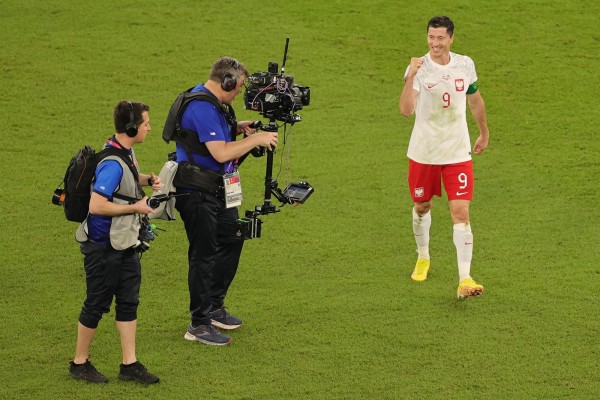 Robert Lewandowski en la parte final del partido entre Polonia y Arabia Saudí Robert Lewandowski en la parte final del partido entre Polonia y Arabia Saudí