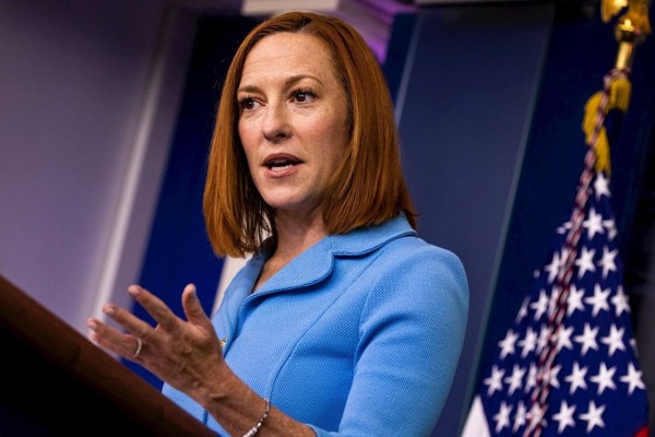 La secretaria de Prensa de la Casa Blanca, Jen Psaki, habla durante la rueda de prensa diaria este 2 de junio de 2021 en Washington, EE.UU.. La secretaria de Prensa de la Casa Blanca, Jen Psaki, habla durante la rueda de prensa diaria este 2 de junio de 2021 en Washington, EE.UU..
