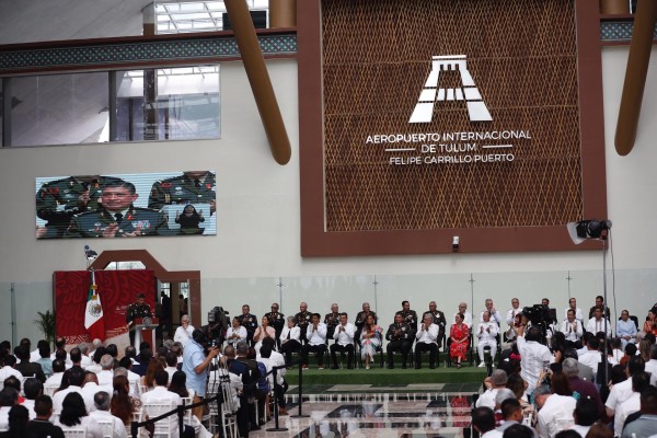 El presidente de México, Andrés Manuel López Obrador, participa durante la inauguración del aeropuerto internacional de Tulum ‘Felipe Carrillo Puerto’. El presidente de México, Andrés Manuel López Obrador, participa durante la inauguración del aeropuerto internacional de Tulum ‘Felipe Carrillo Puerto’.