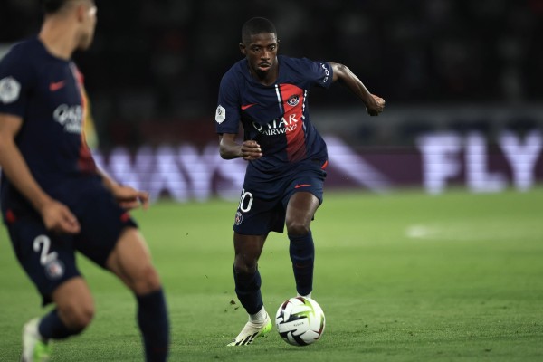 Dembele, en el partido del pasado viernes ante el Niza. Dembele, en el partido del pasado viernes ante el Niza.