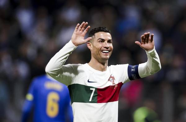 Cristiano Ronaldo durante un partido con la selección de Portugal. Cristiano Ronaldo durante un partido con la selección de Portugal.