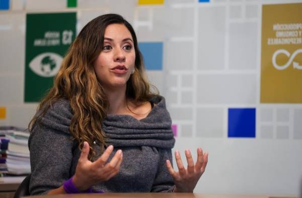 La secretaria de Inclusión del Municipio de Quito, María Belén Proaño, habla en una entrevista a EFE, el 24 de noviembre del 2023, en Quito (Ecuador). La secretaria de Inclusión del Municipio de Quito, María Belén Proaño, habla en una entrevista a EFE, el 24 de noviembre del 2023, en Quito (Ecuador).