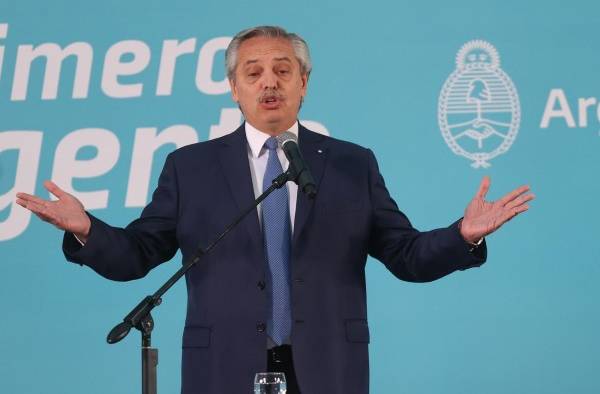 El presidente de Argentina, Alberto Fernández El presidente de Argentina, Alberto Fernández