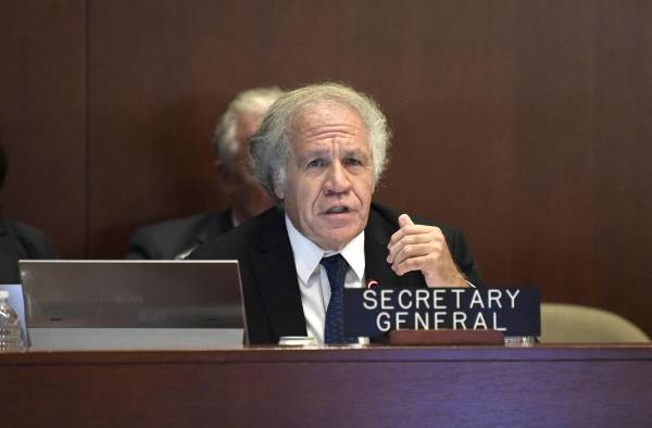 Almagro habla durante una sesión extraordinaria del Consejo Permanente, este 10 de octubre en la sede del organismo en Washington, D. C. Almagro habla durante una sesión extraordinaria del Consejo Permanente, este 10 de octubre en la sede del organismo en Washington, D. C.