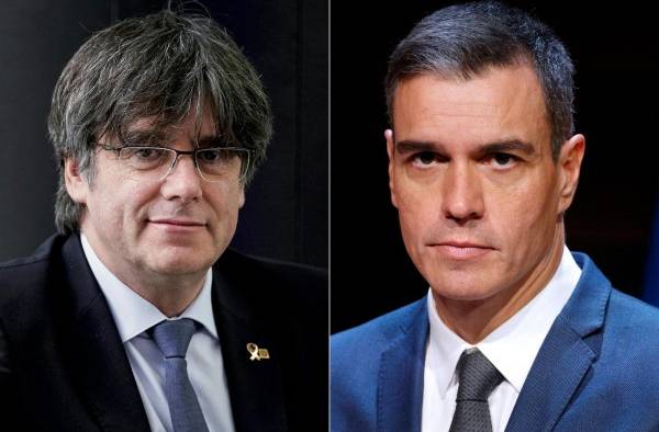 Carles Puigdemont y Pedro Sánchez Carles Puigdemont y Pedro Sánchez