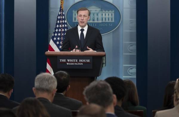 El asesor de Seguridad Nacional de la Casa Blanca, Jake Sullivan, habla en una rueda de prensa, este 24 de abril de 2023 El asesor de Seguridad Nacional de la Casa Blanca, Jake Sullivan, habla en una rueda de prensa, este 24 de abril de 2023