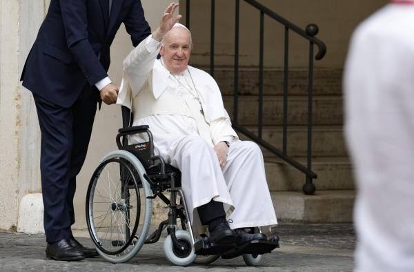 El papa Francisco este sábado en el Vaticano. El papa Francisco este sábado en el Vaticano.