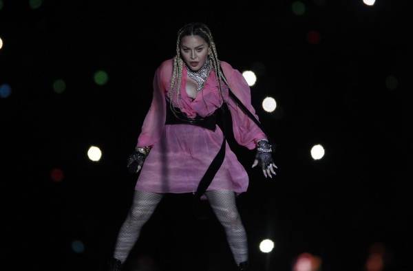 La cantante Madonna durante un concierto en Colombia La cantante Madonna durante un concierto en Colombia