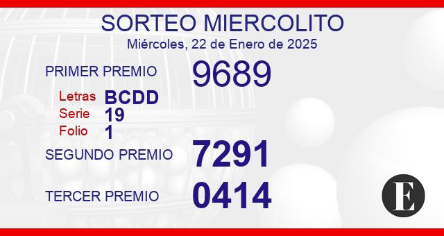 Sorteo de oro miercolito de 22 de enero de 2025 Sorteo de oro miercolito de 22 de enero de 2025