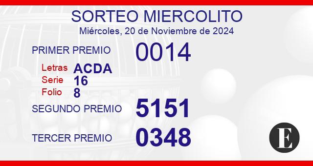 Sorteo de oro miércolito de 20 de noviembre de 2024 Sorteo de oro miércolito de 20 de noviembre de 2024