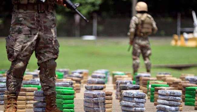 Paquetes de droga decomisado por el Ministerio de Seguridad Pública. Paquetes de droga decomisado por el Ministerio de Seguridad Pública.