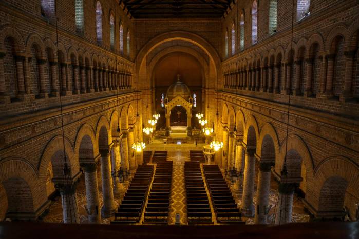 Fotografía cedida por la Secretaría de Turismo y Entretenimiento de Medellín de la catedral metropolitana de Medellín. Fotografía cedida por la Secretaría de Turismo y Entretenimiento de Medellín de la catedral metropolitana de Medellín.