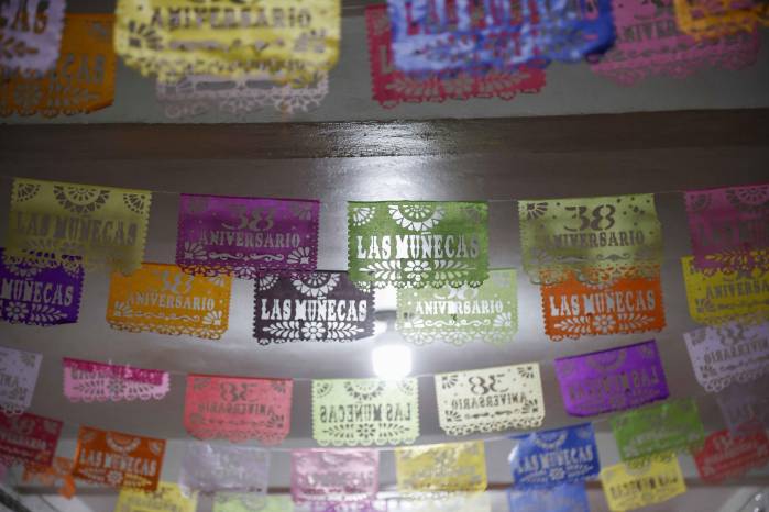 Decoración tradicional de la taquería ‘Las Muñecas’. Decoración tradicional de la taquería ‘Las Muñecas’.