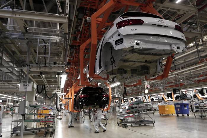 Aspecto de la planta automotriz alemana Audi en el municipio de San José Chiapa, en el estado mexicano de Puebla. Fotografía de archivo. Aspecto de la planta automotriz alemana Audi en el municipio de San José Chiapa, en el estado mexicano de Puebla. Fotografía de archivo.