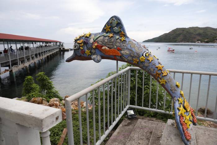 Muelle de Taboga. La isla recibe gran cantidad de turistas todas las semanas. Muelle de Taboga. La isla recibe gran cantidad de turistas todas las semanas.